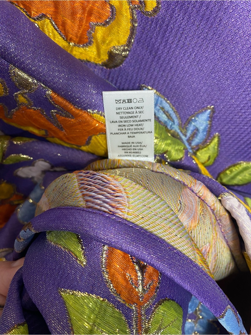 Free People Arianne Elmy Slim Fit Good Luck Dress Purple Orange Floral XS NWT - Picture 9 of 14